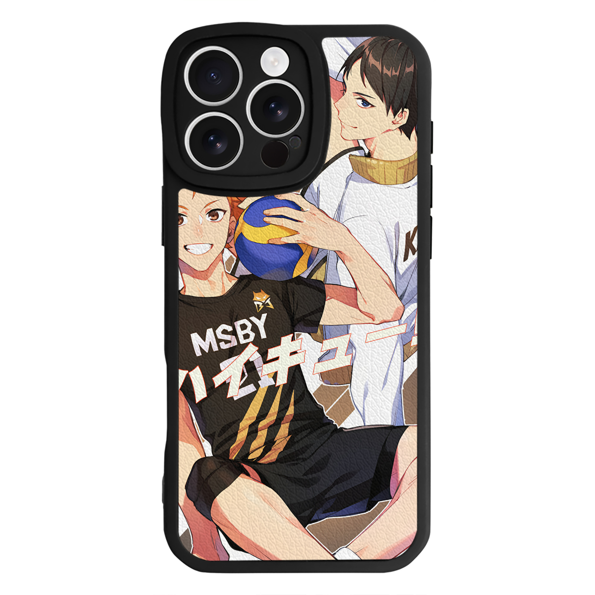 （画像用） ハイキュー!! Haikyu!! 【iPhone 16シリーズ対応】シリコンスマホケース（レザー調） 材質：シリコン